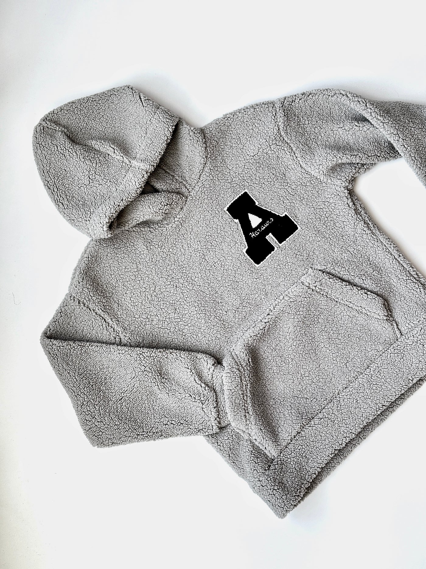 LuBlu Hoodie Teddy "A-black" Gray