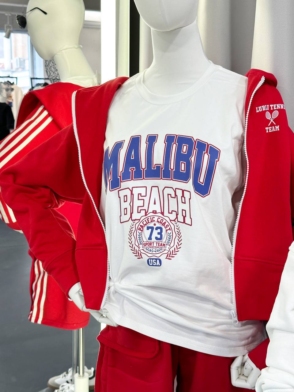 T-shirt "Malibu" Violett/Weiß