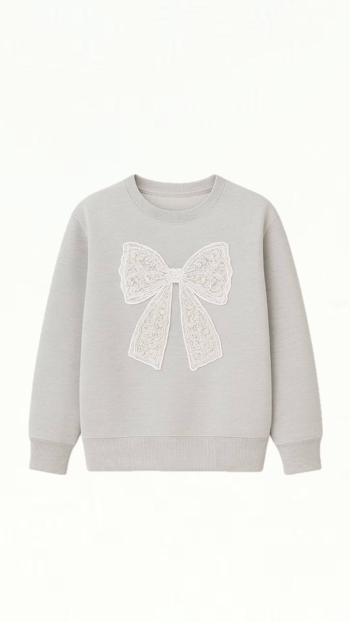 SCH "Bow" Grey Sweatshirt