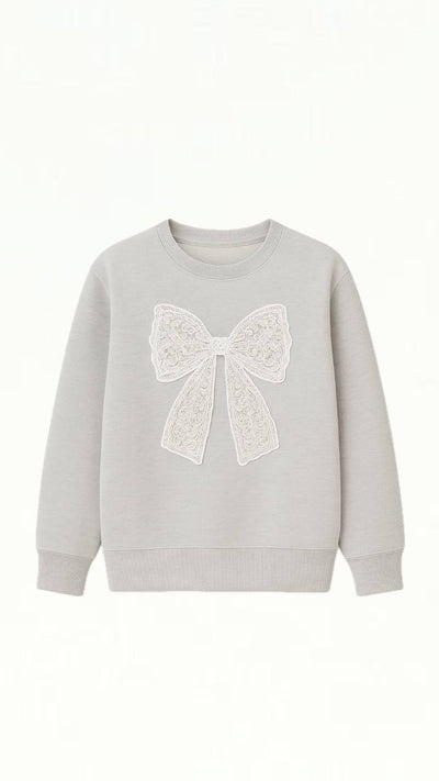 SCH "Bow" Grey Sweatshirt