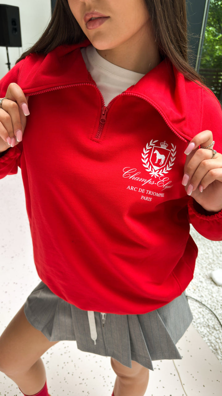 Polo "Champs" Red Sweatshirt