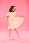 Abito da bambina Dreams con elastico in mussola Beige