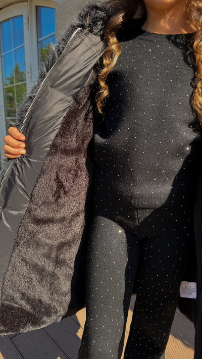 Пуховик Fur Black