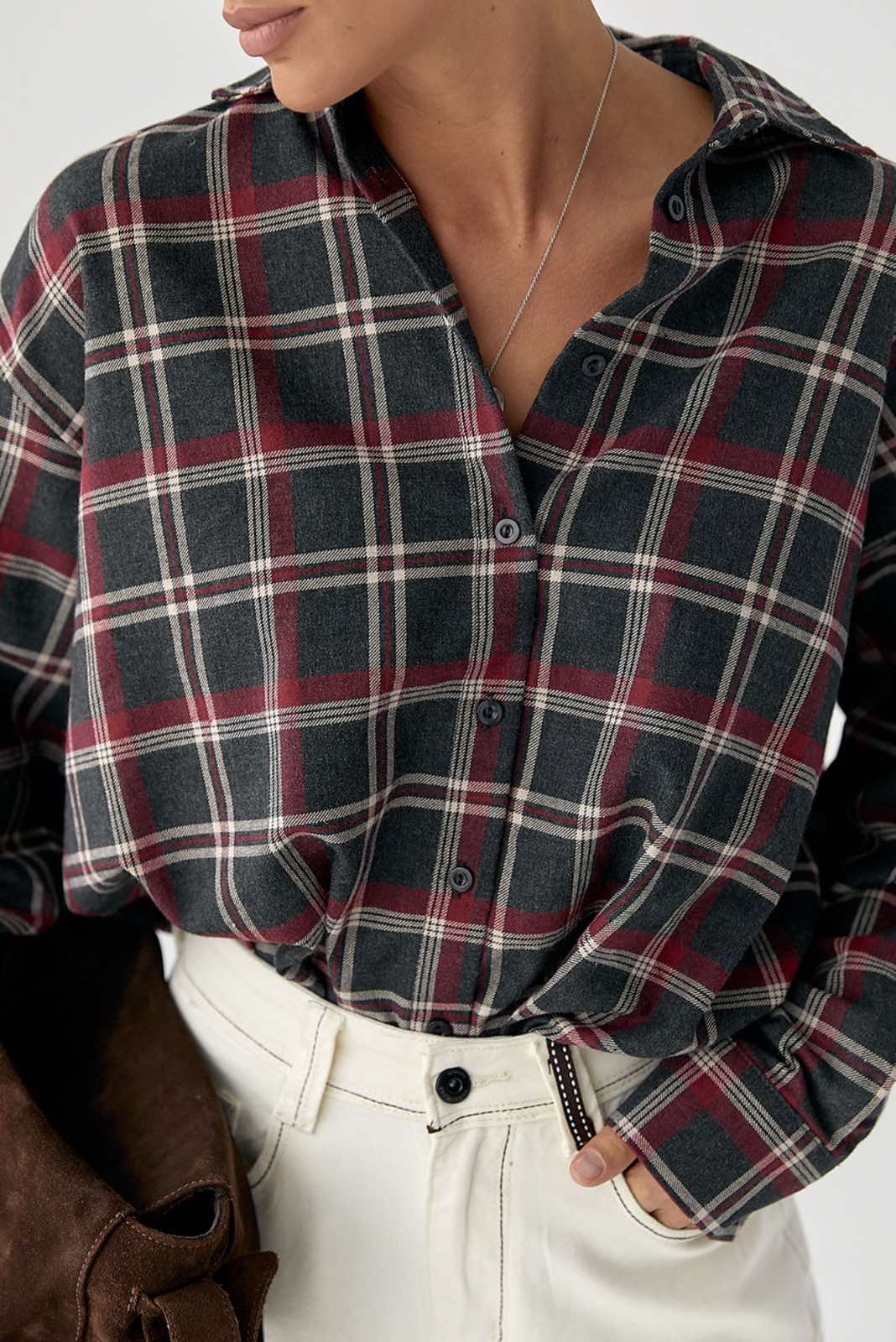 Grey checked shirt