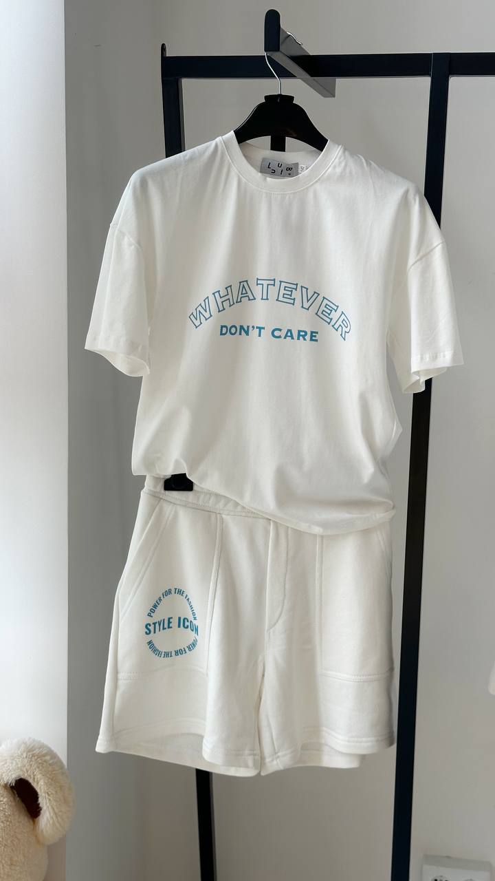 Lublu Shorts "Style Icon" Milk/Blue