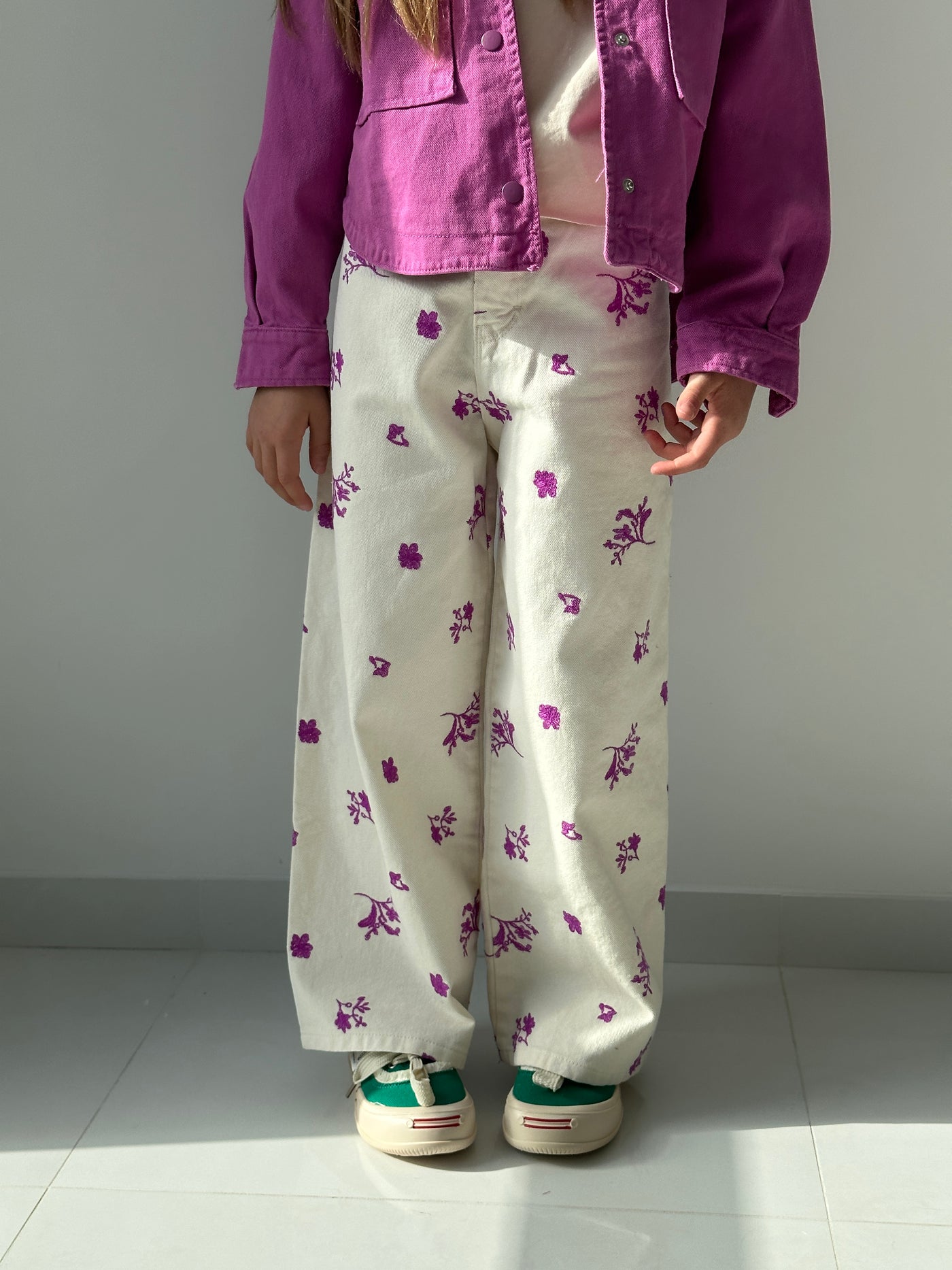 Lublin Kids Flowers Violet Jeans