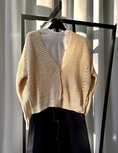 LuBlu Cardigan with buttons Beige