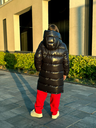 LuBlu Down jacket Maxi Long Black