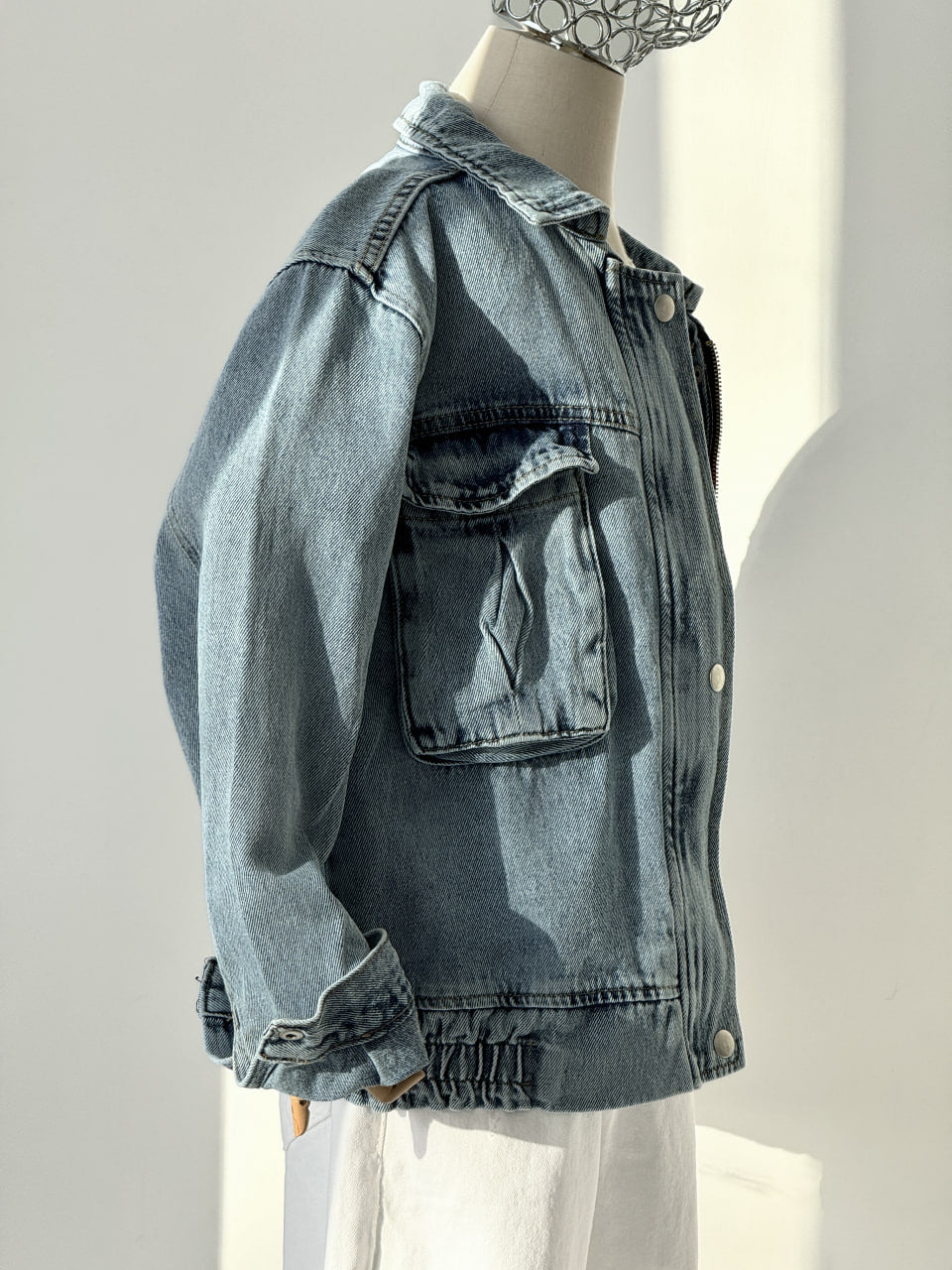 Lublu kids Denim jacket with pockets Blue Denim