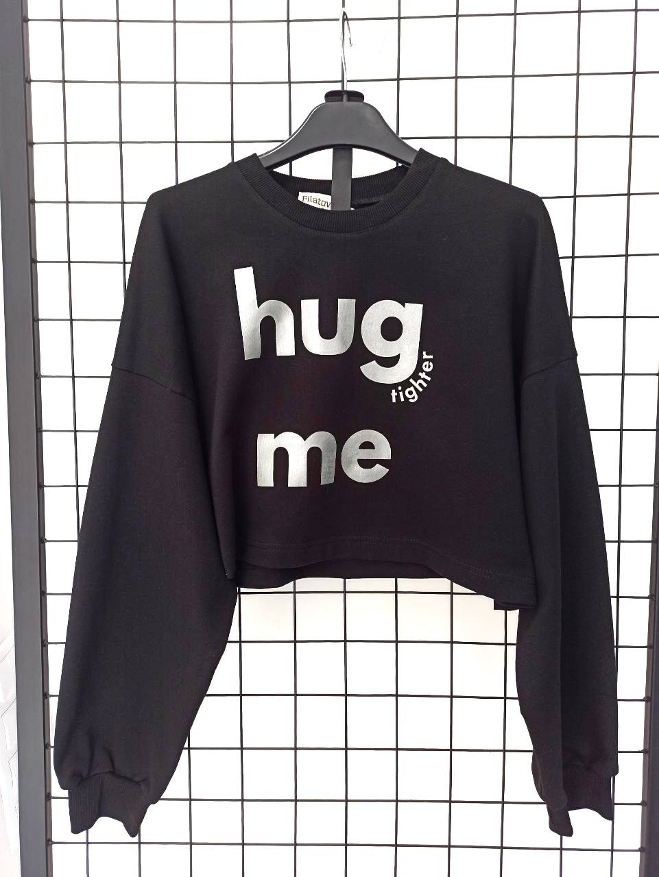 Lublu Sweatshirt Short "Hug Me" Black