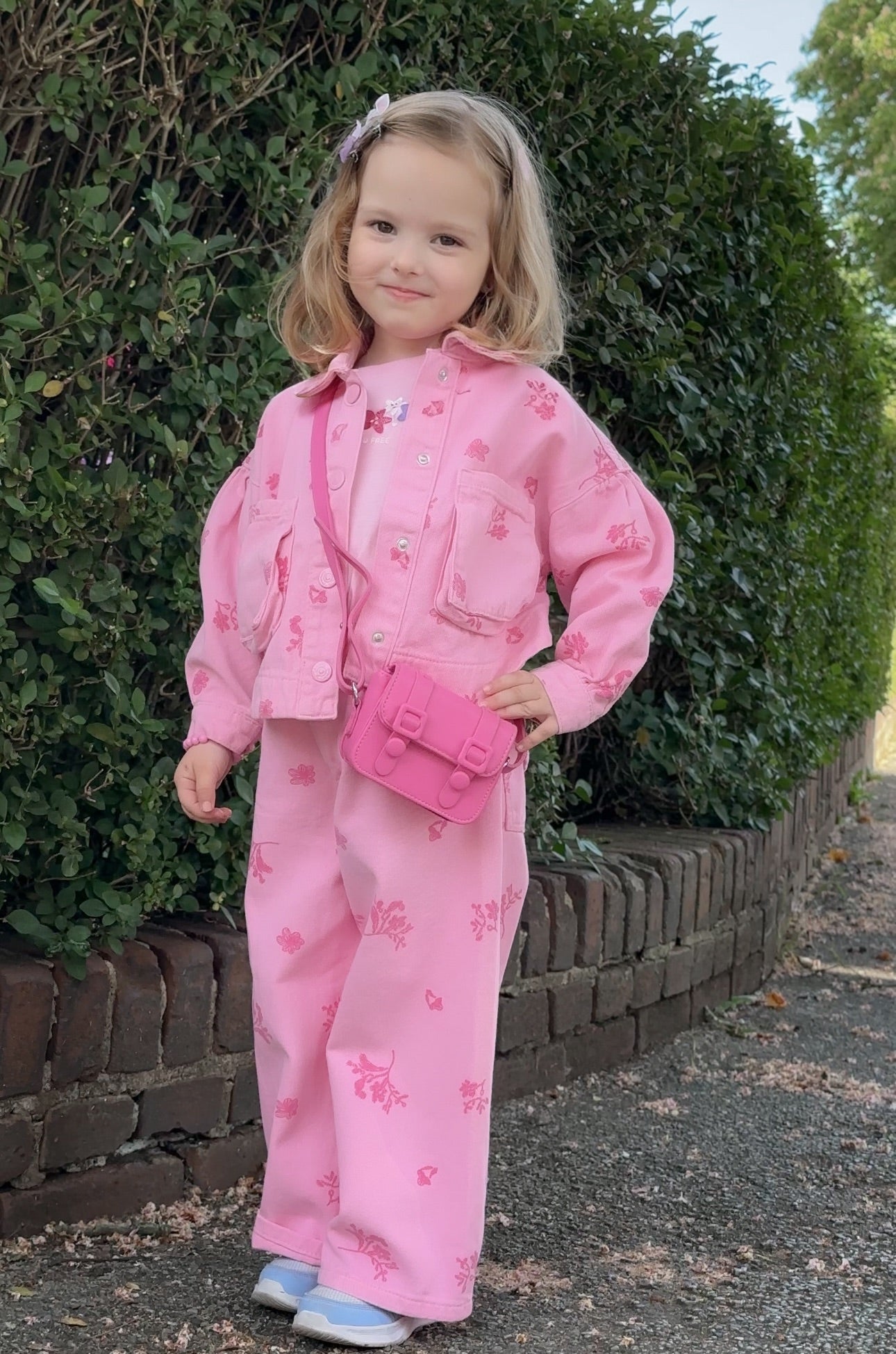 Lublu kids Twig Rose denim jacket