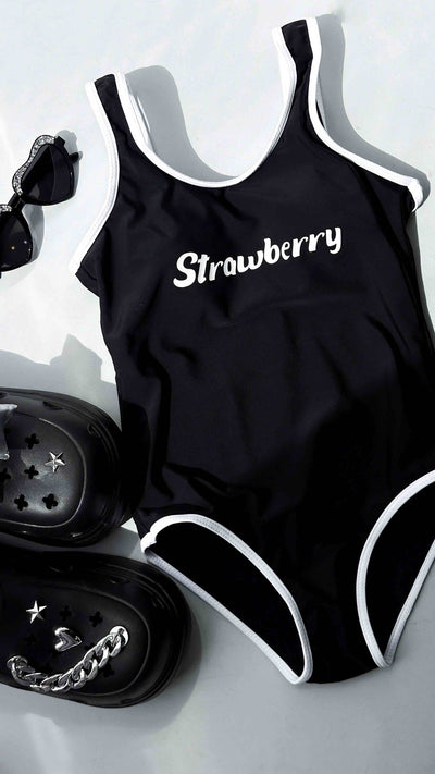 Strawberry Black Swimsuit