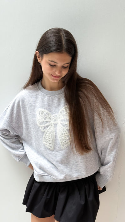 SCH "Bow" Grey Sweatshirt