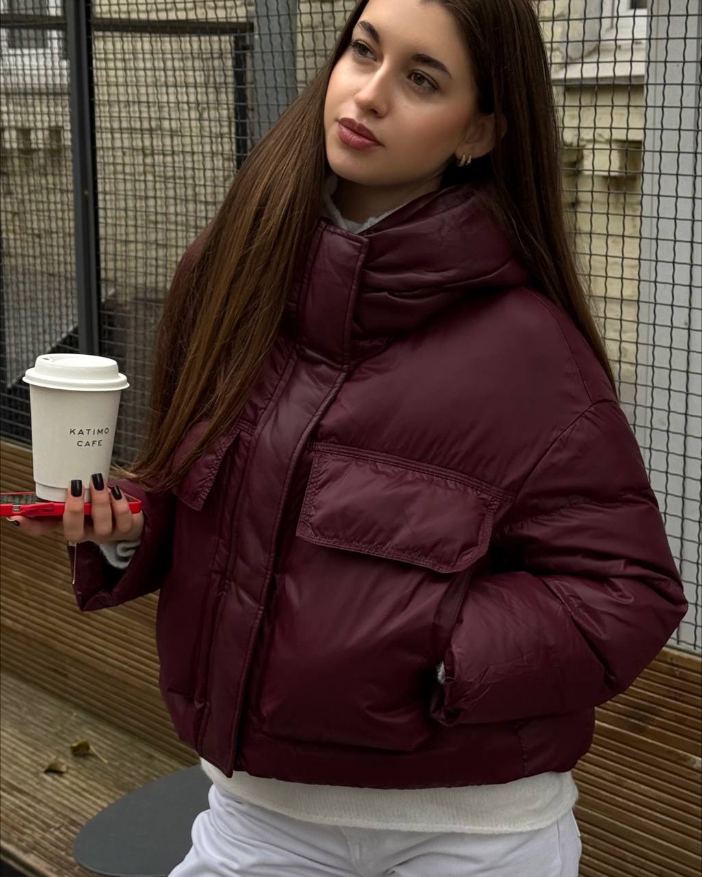 Rebel Bordo Down Jacket