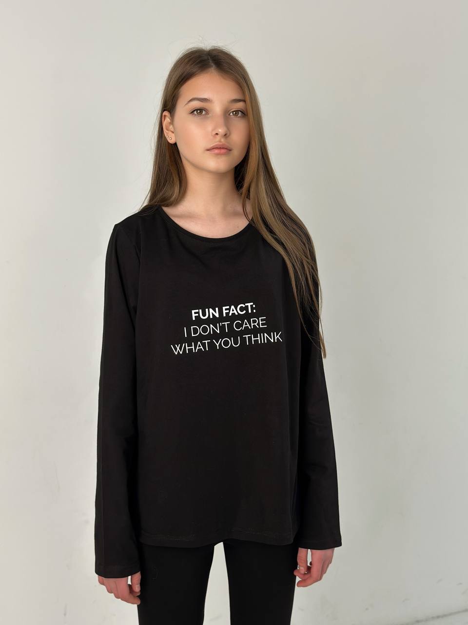 Long sleeve "Fun fact" Black