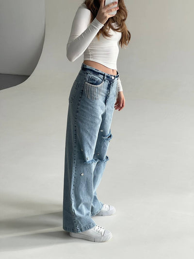 LuBlu Jeans Shine Light blue