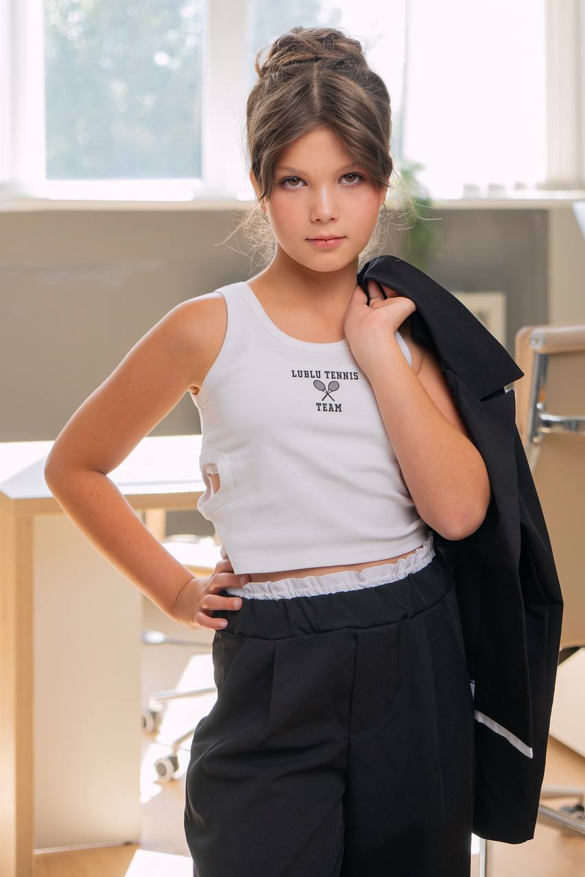 Tank top "Tennis" White/Black