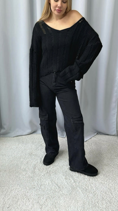 LBL Sweater torn Black
