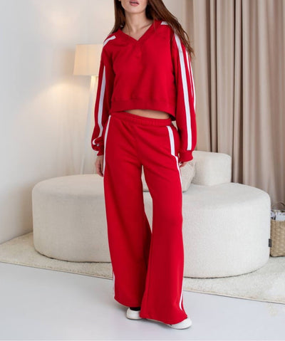 Costume with stripes Red