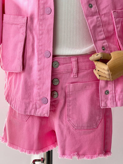 Lublu bambini Giacca di jeans Rosa