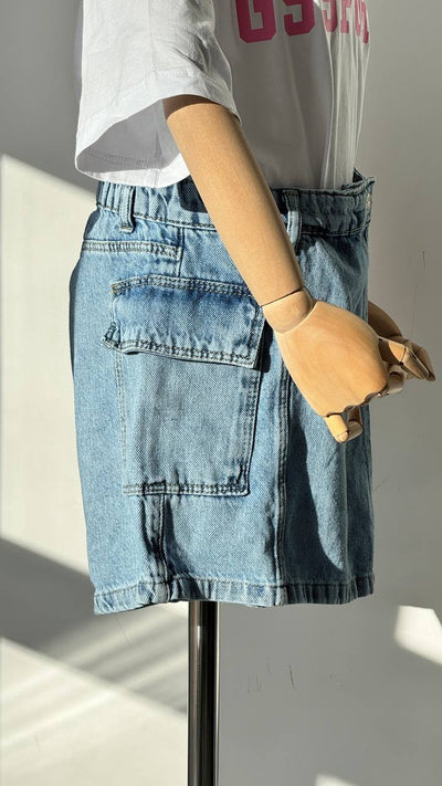 Lublu kids Skirt-shorts with a smell Blue Denim