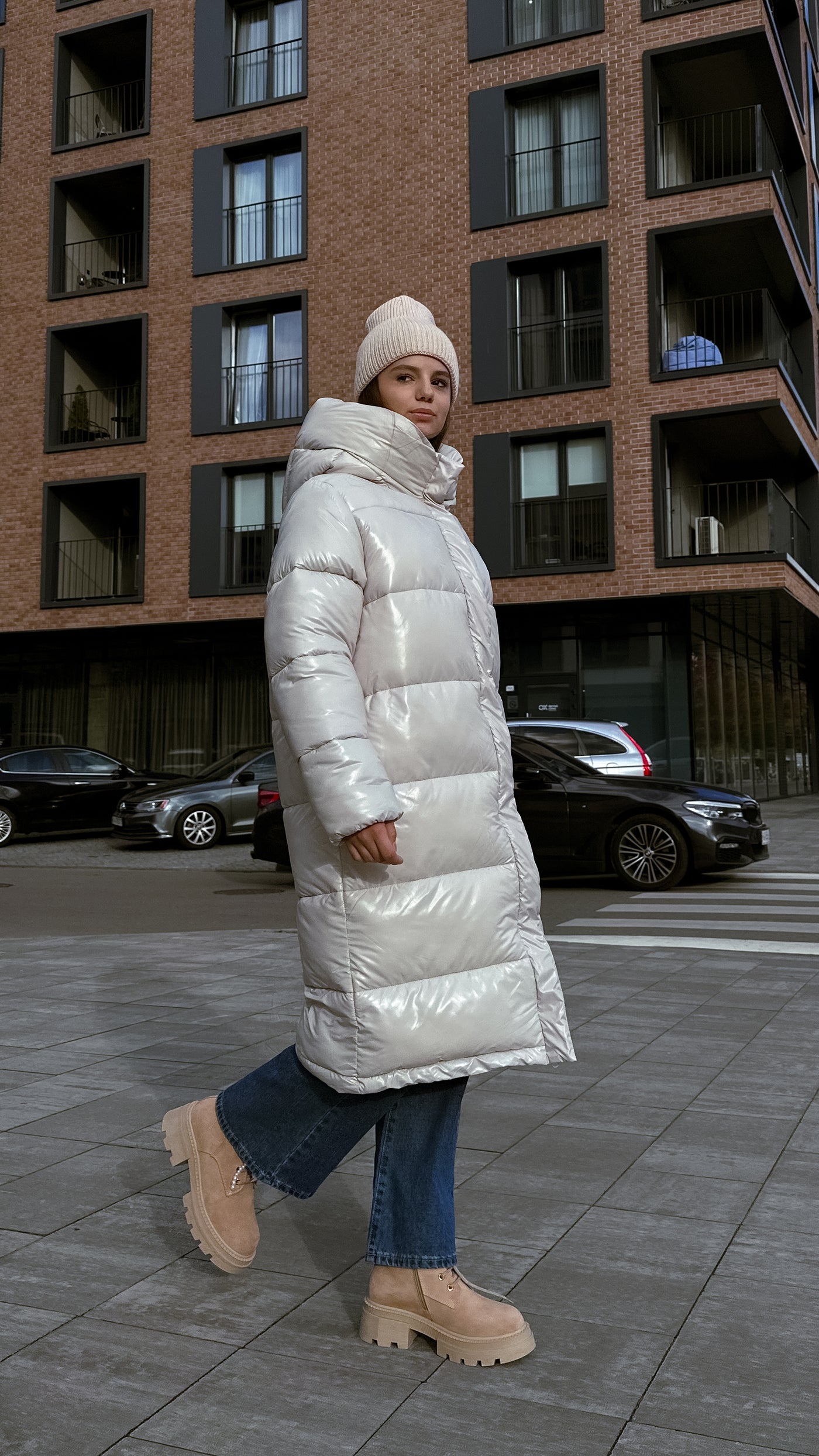 LuBlu Down jacket Maxi Long Beige