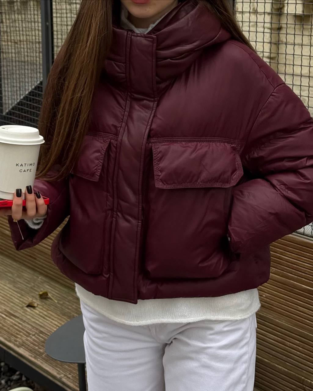 Rebel Bordo Down Jacket