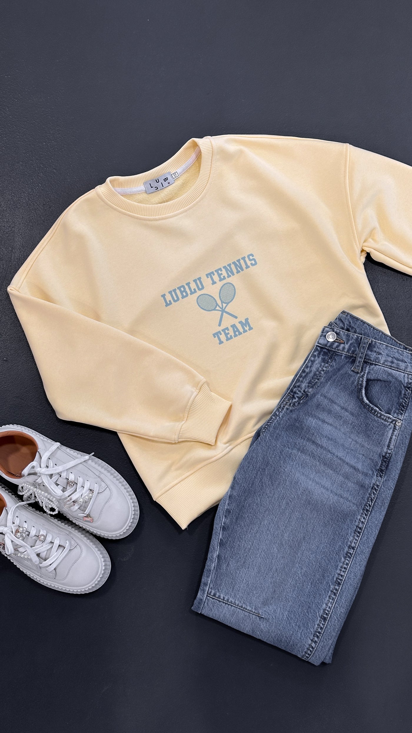 Sweatshirt "Tennis" Yellow