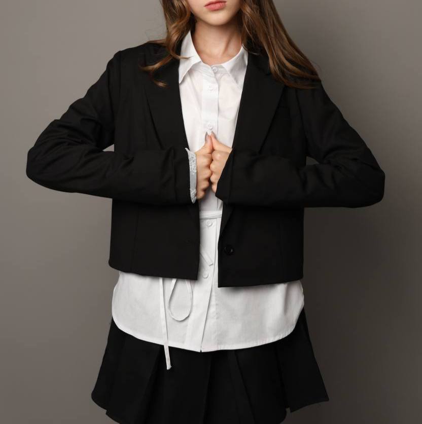 Short Laced Black Jacket
