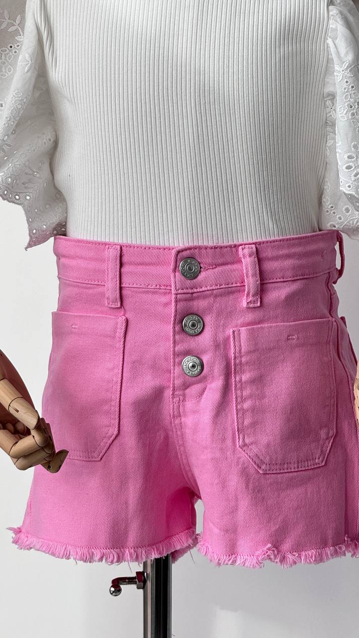 Lublu kids Denim shorts Rose