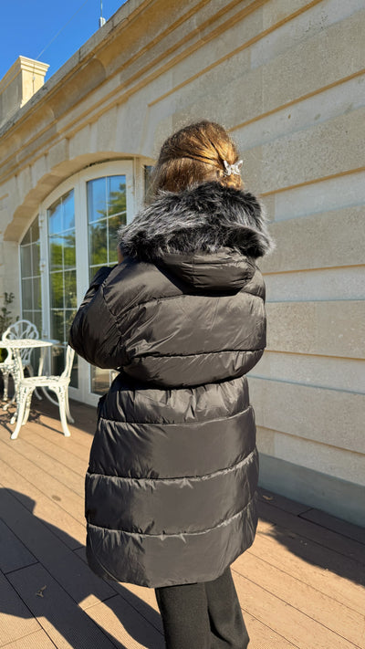 Пуховик Fur Black