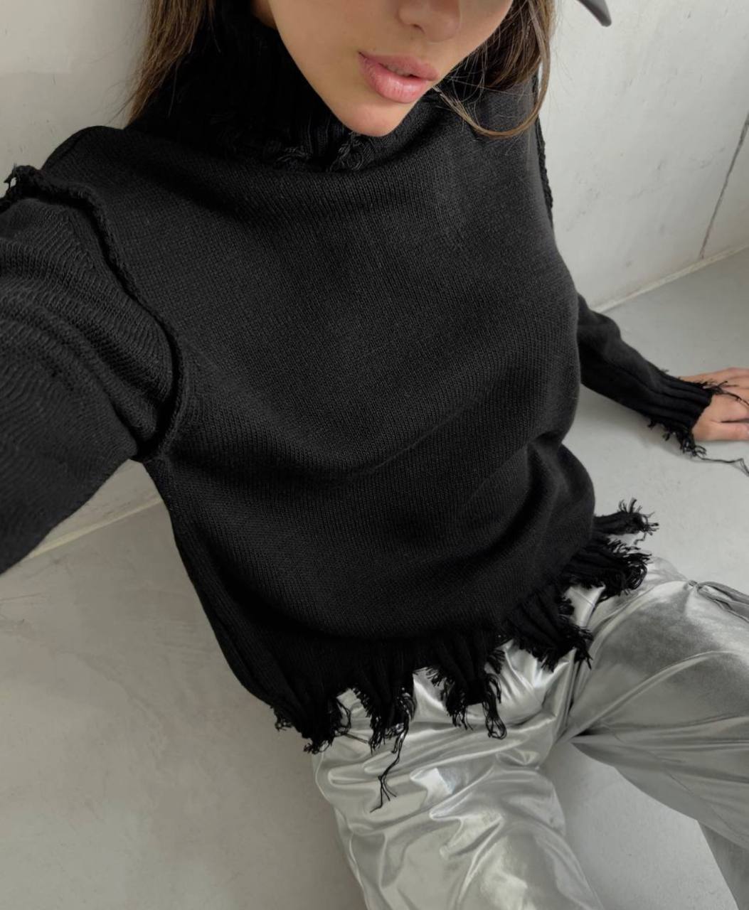 LBL Sweater with Black Hole neckline