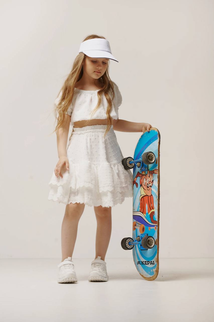 Classic lace suit Milk