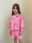 Lublu Kinder Jeansjacke Rose