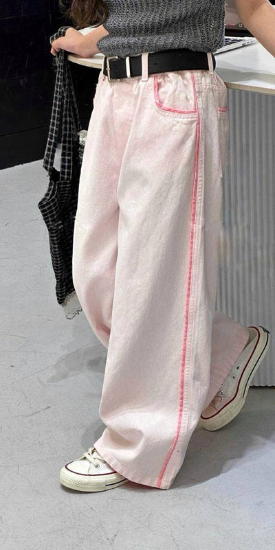 Jeans with Pink stripes