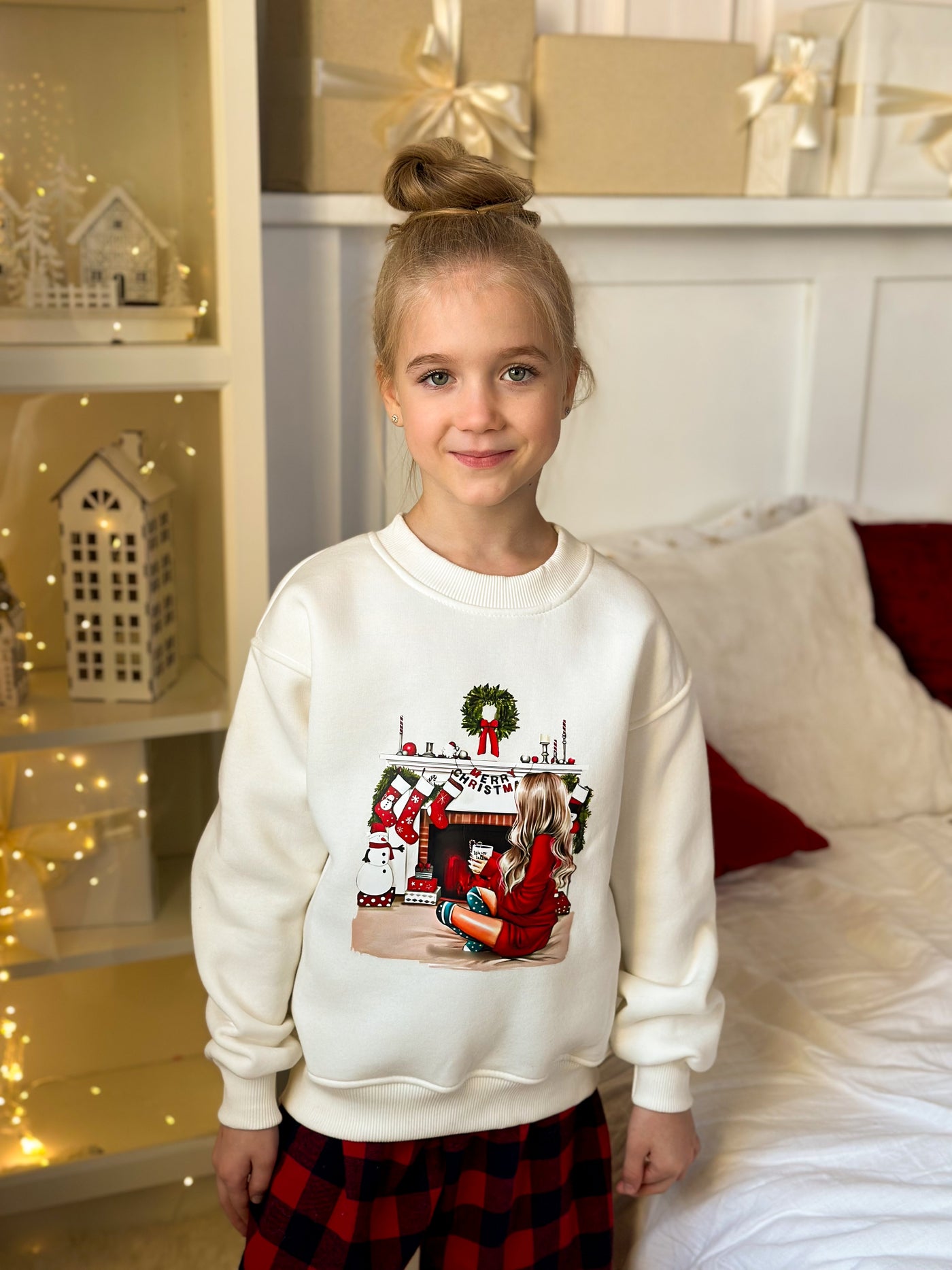 LuBlu Sweatshirt „Christmas Girl“ Milch