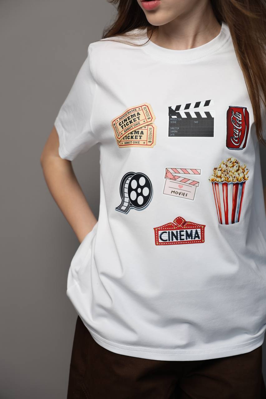 Футболка "Cinema" White