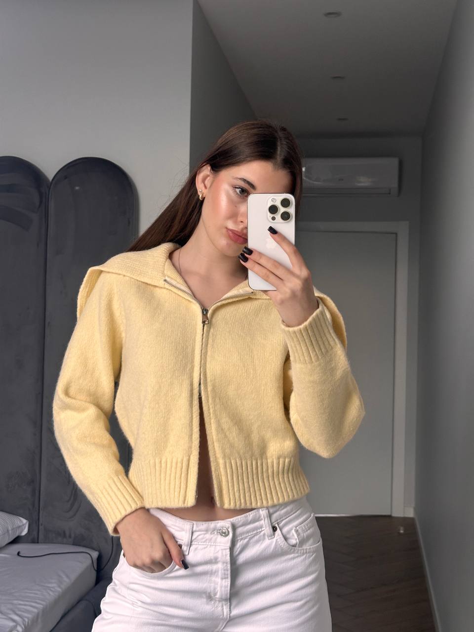 Кардиган на блискавці Yellow