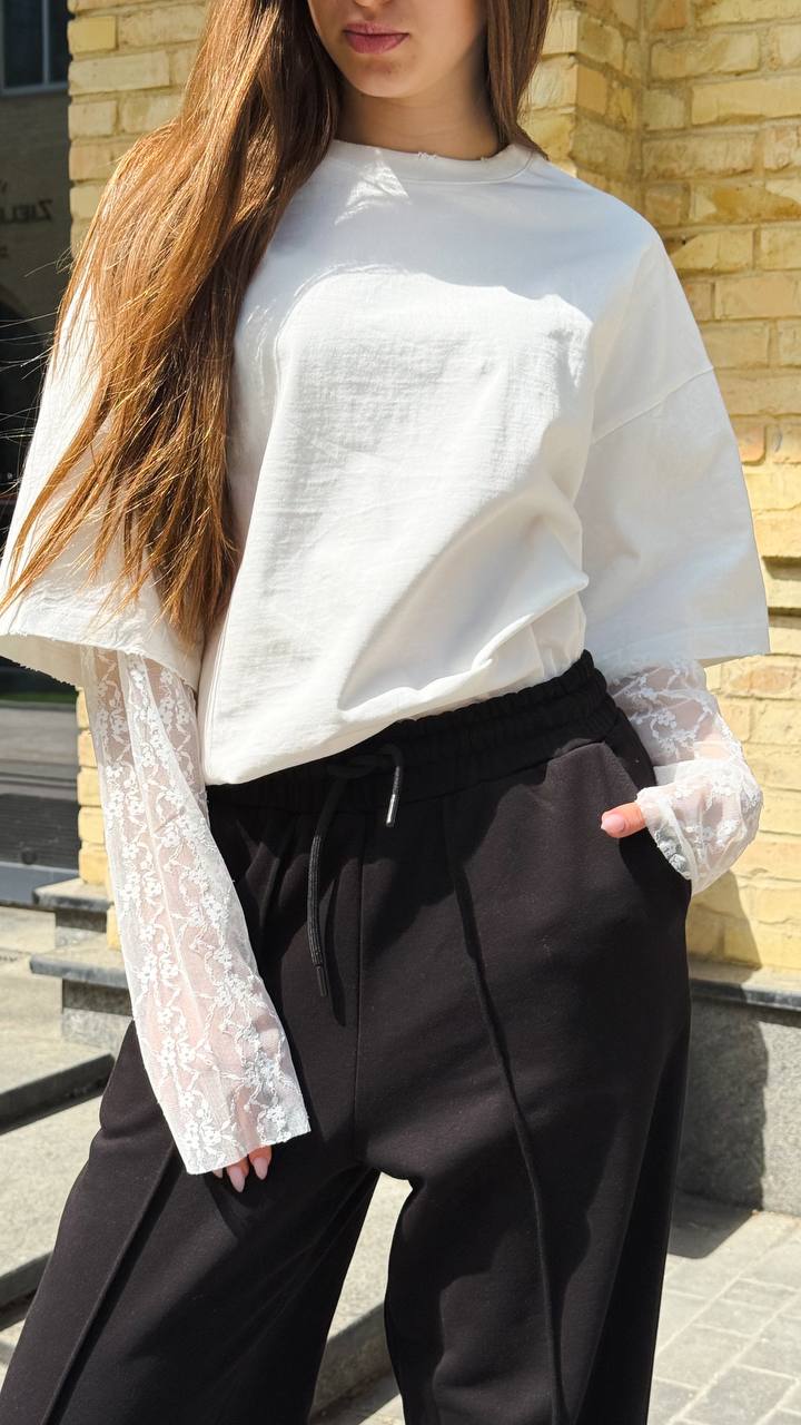 Longsleeve "Laced" Milk