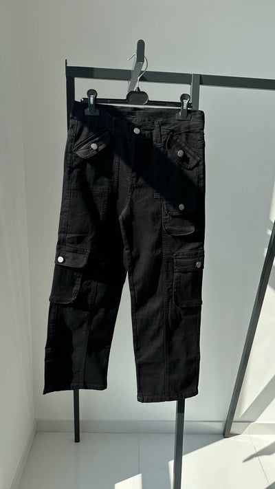 Lublu kids Jeans cargo per bambini Nero