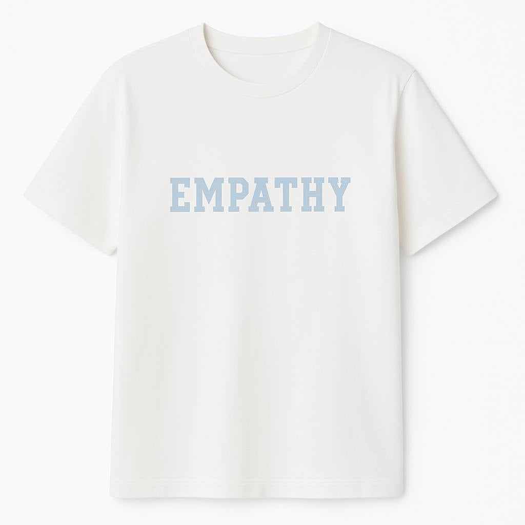 T-shirt "Empathy" Blue/White