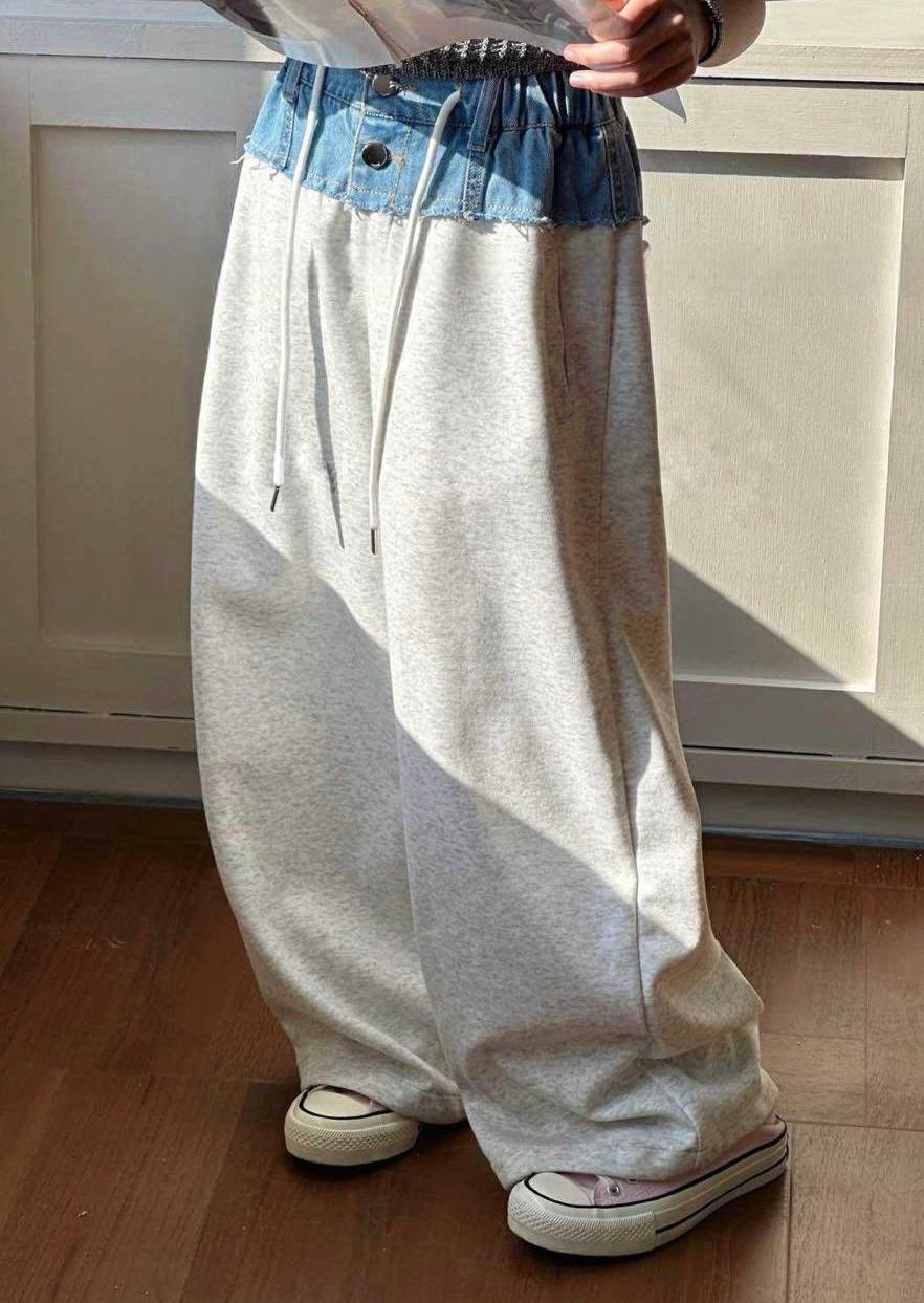 Denim sweatpants