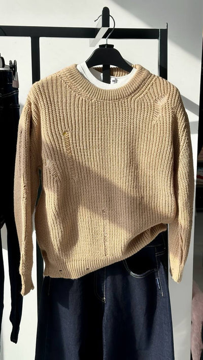 LuBlu Sweater torn Brown