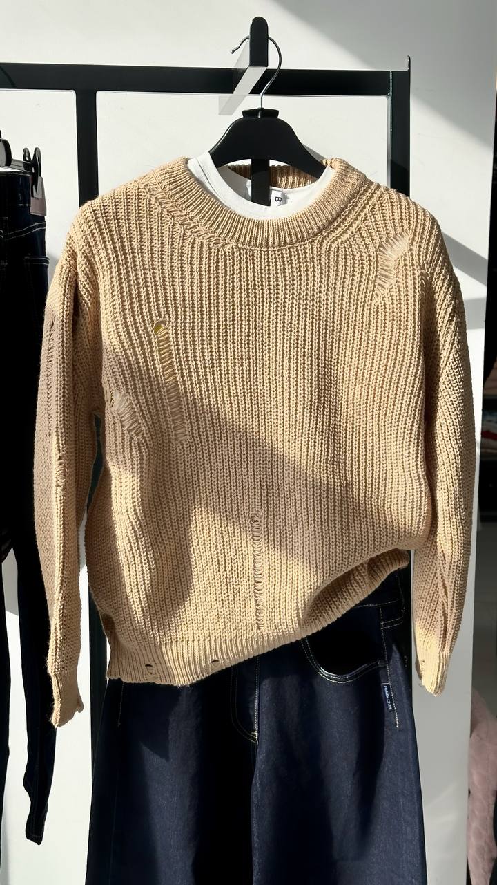 LuBlu Torn sweater Brown