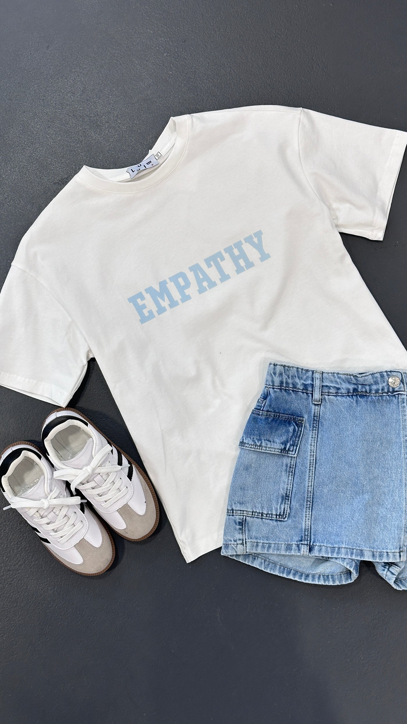 T-shirt "Empathy" Blue/White