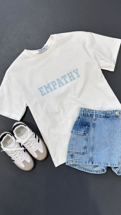 T-shirt "Empathy" Blue/White