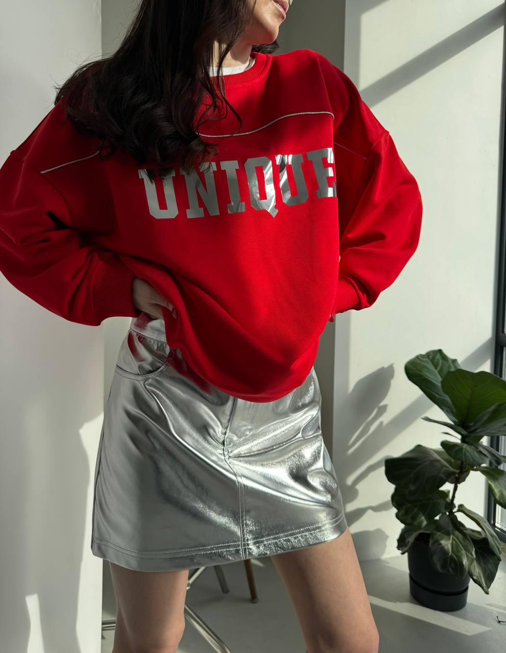 LuBlu Sweatshirt "Unique" Red/Silver