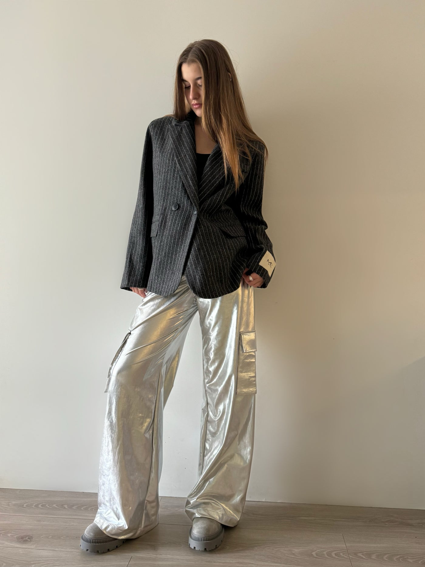 LBL Metallic cargo pants