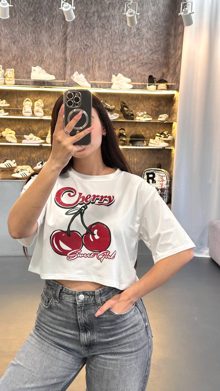 Футболка "Cherry" Short White