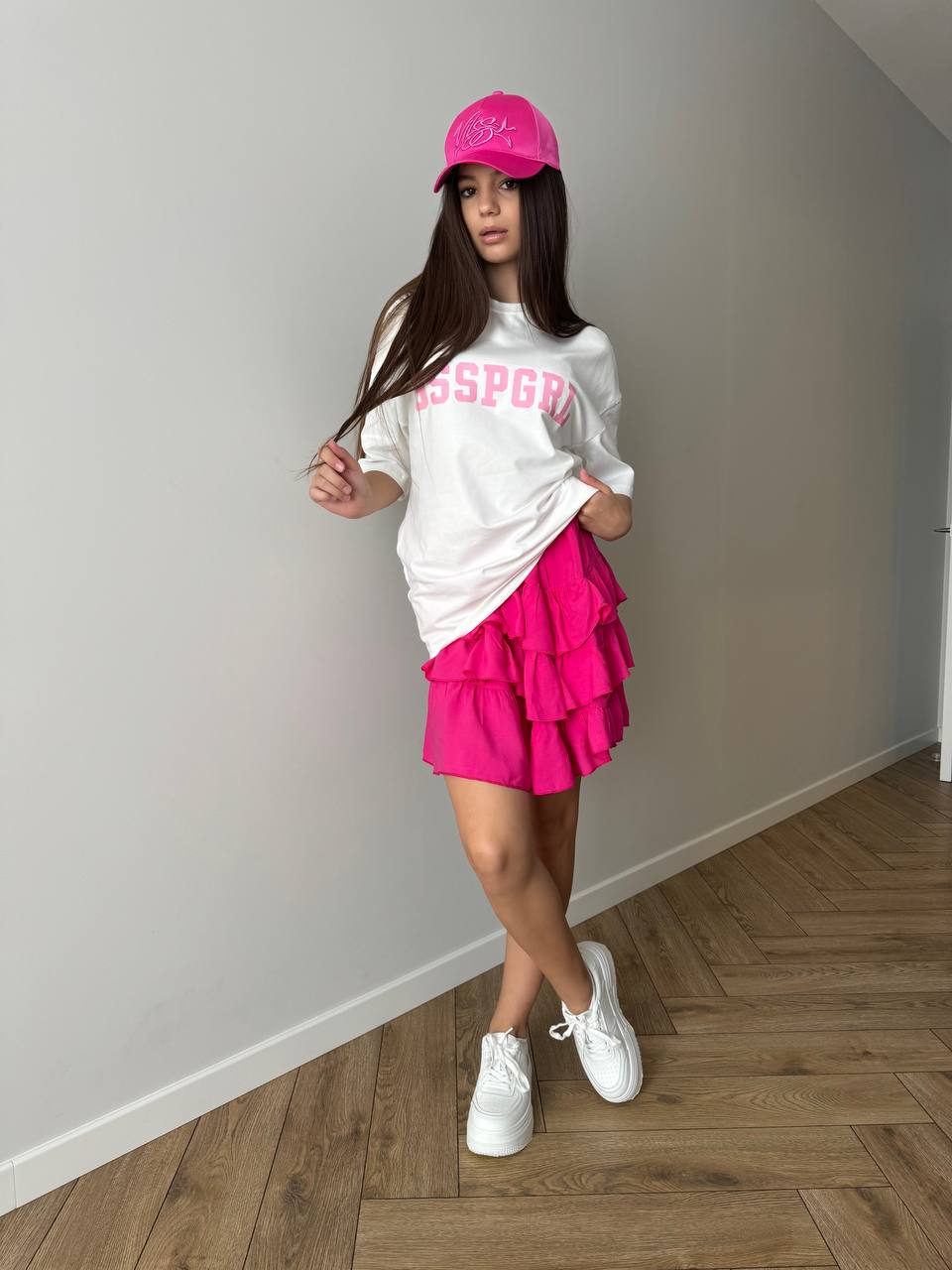 LuBlu teen Flounce skirt Pink